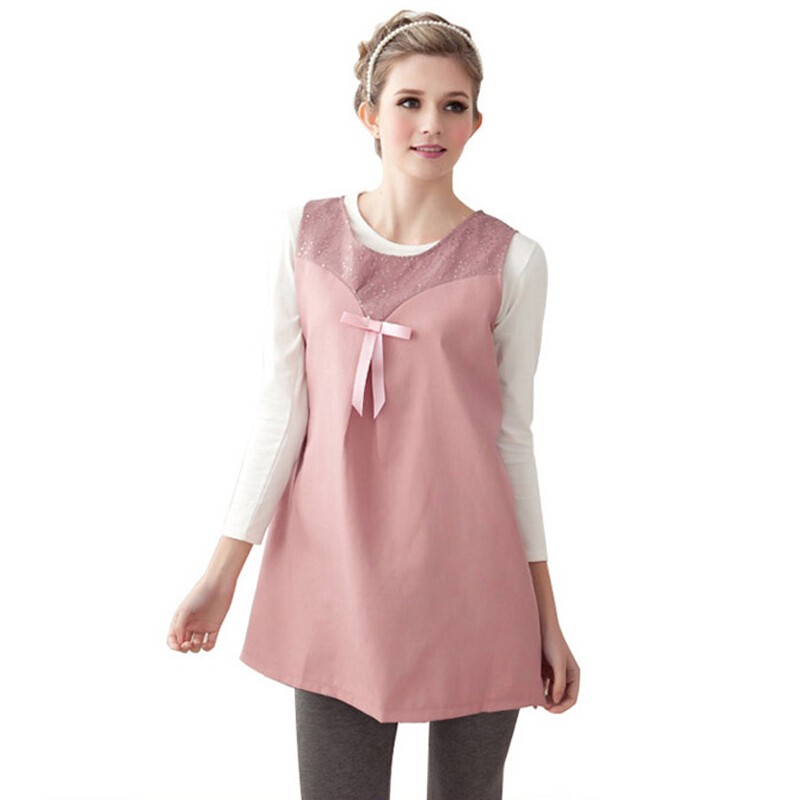 添香 防辐射服蝴蝶结粉色l